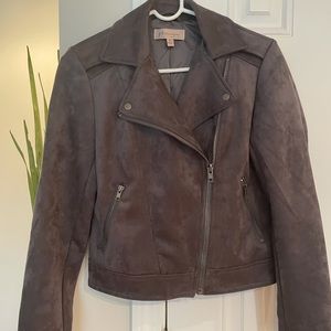 Philosophy faux leather gray jacket.